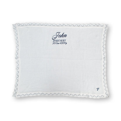 刺繍のレースブランケット