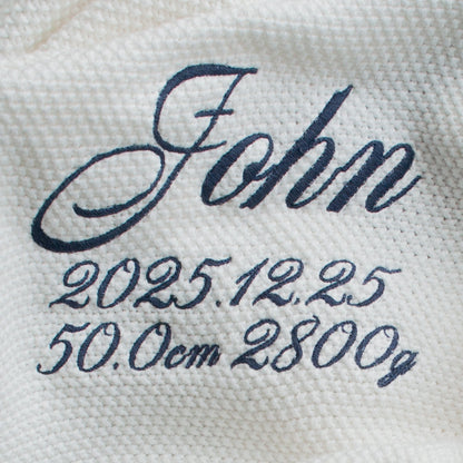 刺繍のレースブランケット