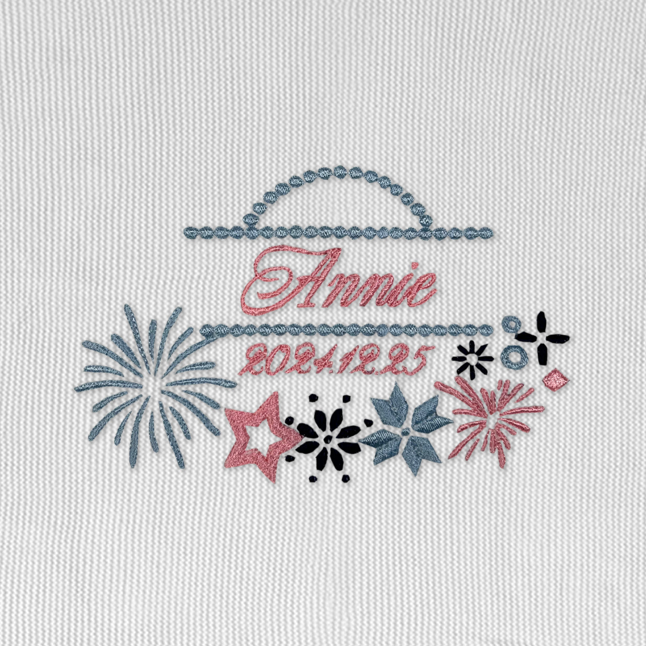 [HANABI]刺繍のフリルブランケット