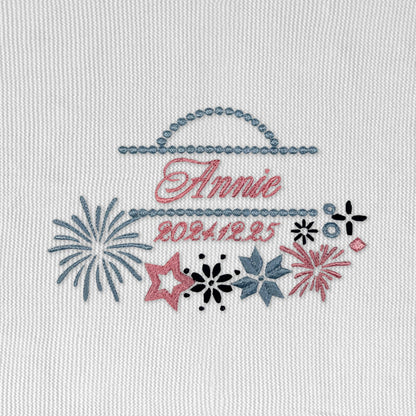 [HANABI]刺繍のフリルブランケット