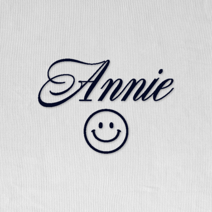 [smile]刺繍のフリルブランケット