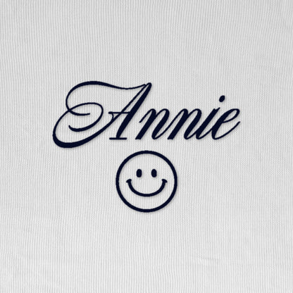 [smile]刺繍のフリルブランケット